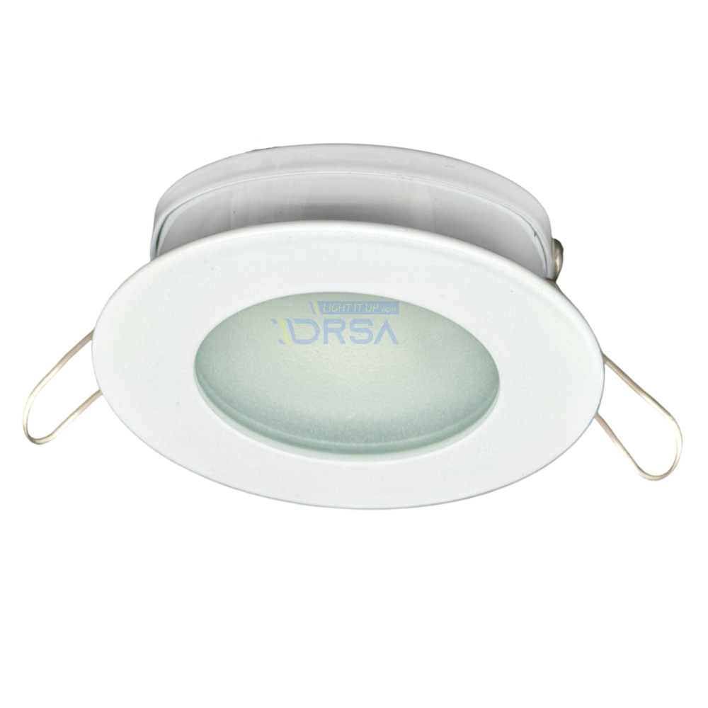 Negril 3.5 inch white marine light fixture for overhead mounting