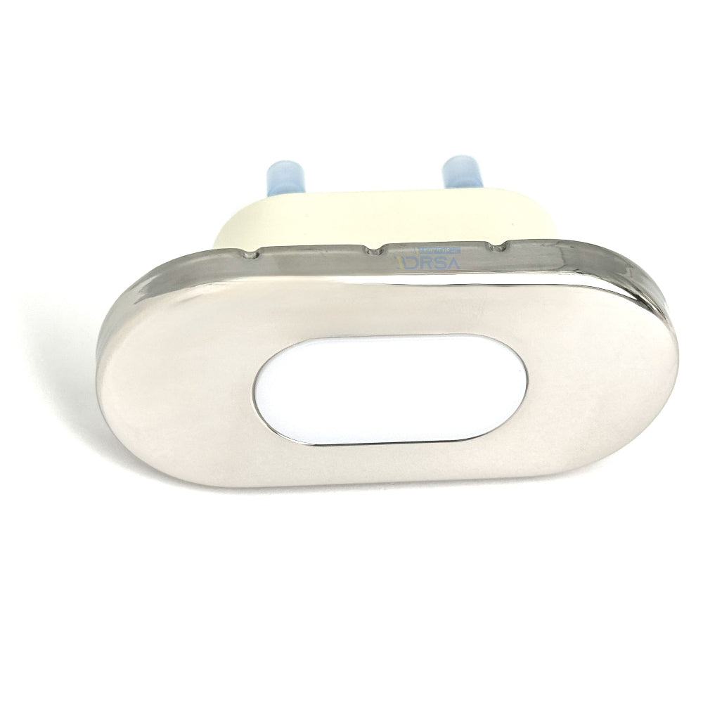 bimini step light  stainless steel oval courtesy light highlighting its slim profile 