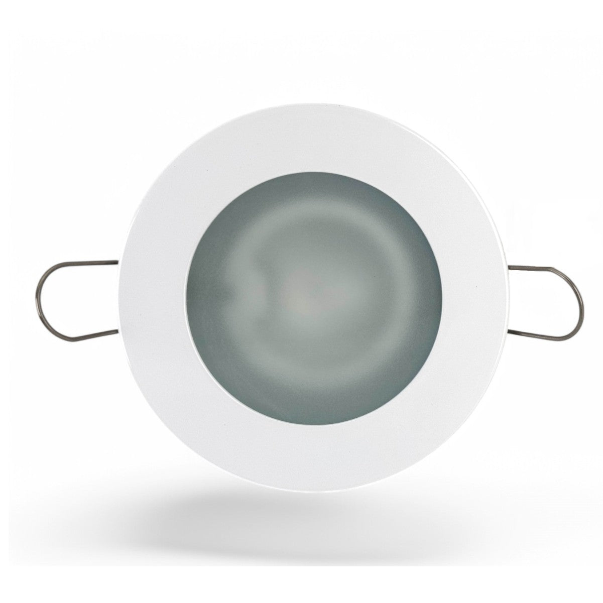 Kingston white 4 inch marine ceiling light with spring mount