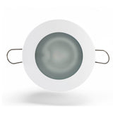 Kingston white 4 inch marine ceiling light with spring mount