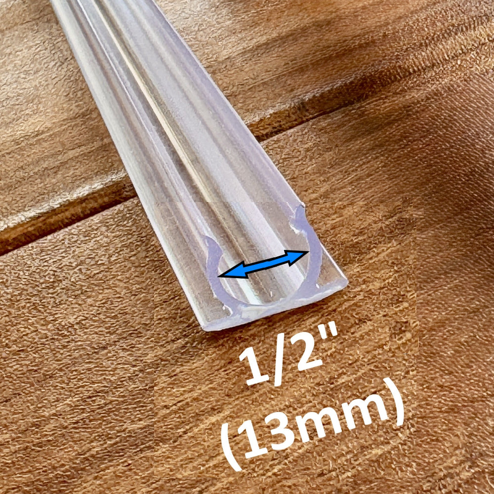 PVC LED rope light channel for outdoor and marine installations 1/2 inch lights