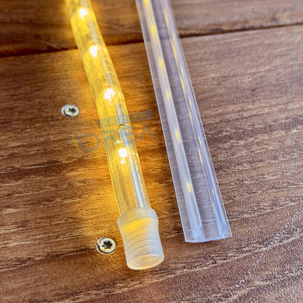 4ft rope light mounting track for boats, RVs, and architectural lighting 1/2 rope light