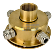 Bronze underwater junction box with four sealed ports

