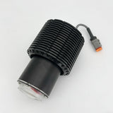 Close-up of SV10 LED marine light flange and borosilicate lens