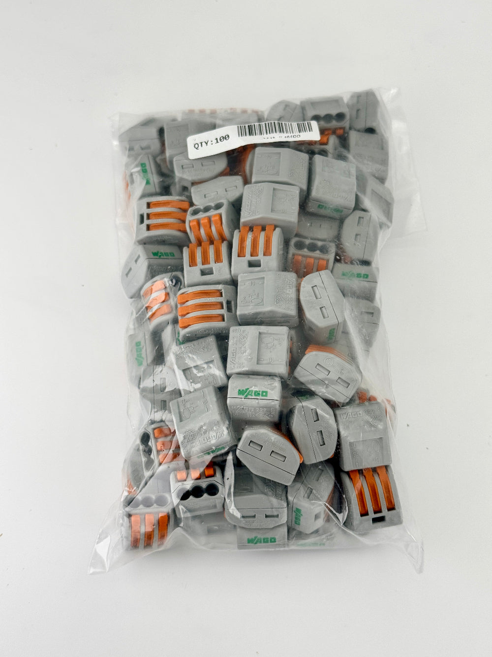 WAGO 222-413 3-conductor splicing connector 100 pack