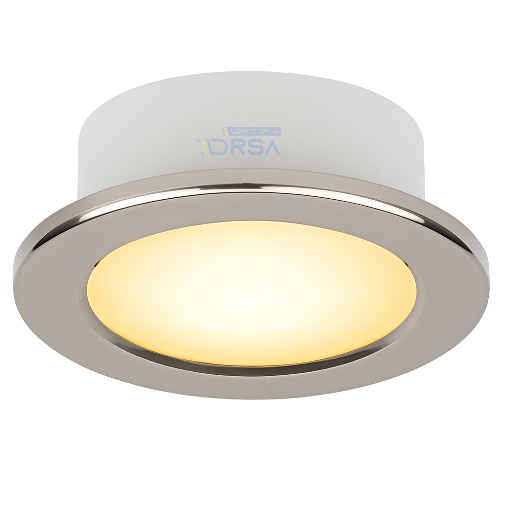 Imtra T105 PowerLED Downlight – 10-40VDC, 4.7W, IP65 stainless stel warm white