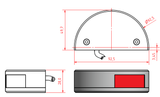 Lopolight 101-002 Series – Port Side Light – 1NM  – Red – Silver Housing