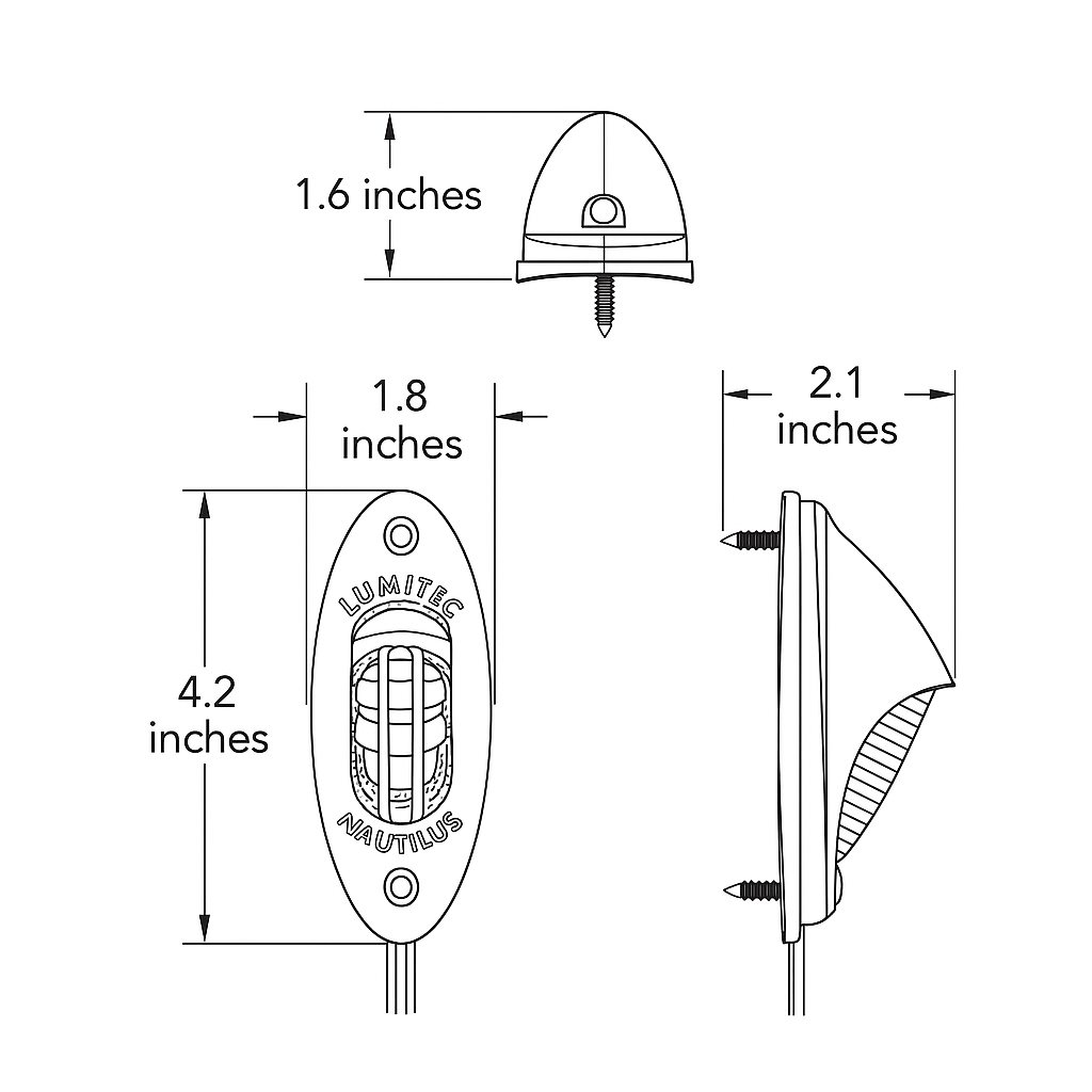 Lumitec Nautilus Piling Light – 12-24V | RGBW & Warm White