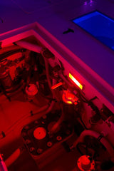 Lumitec Nevis2 LED Utility Light red led on enter console