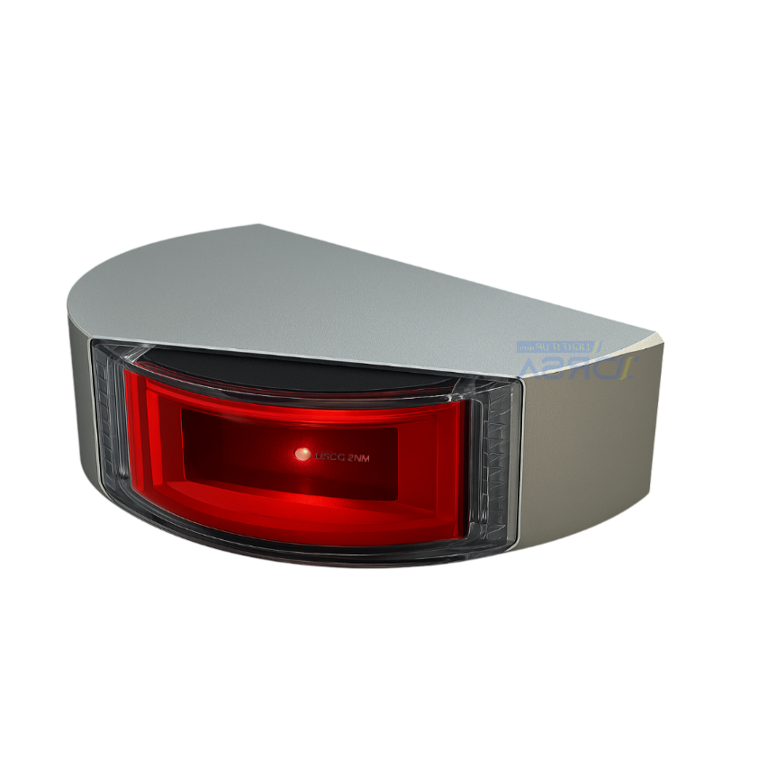 Lumitec Surface Mount Port Red Navigation Light on no background


