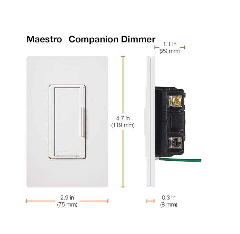 Lutron Maestro LED+ Dimmer Switch,150W