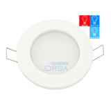 Energy-efficient ML-4 RED BLUE natural WHITE LED recessed downlight designed to replace 90mm white fixture  
