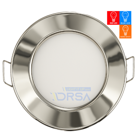 ML-5 LED Marine Downlight Polished Stainless warmwhite 