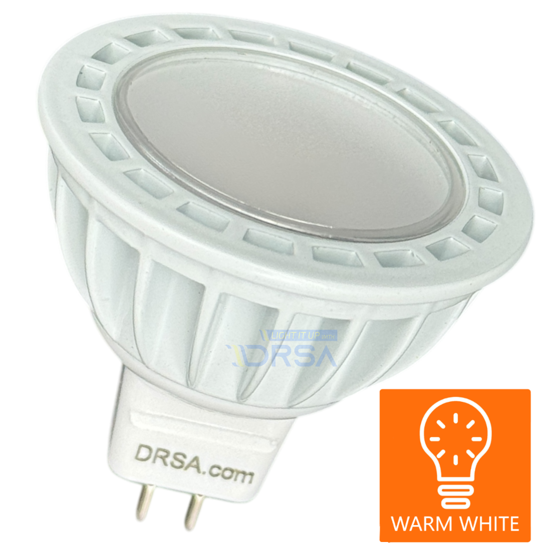 MR16 LED, GX5.3 (straight pin) 12-24V AC/DC, Marine Lighting, Warm W