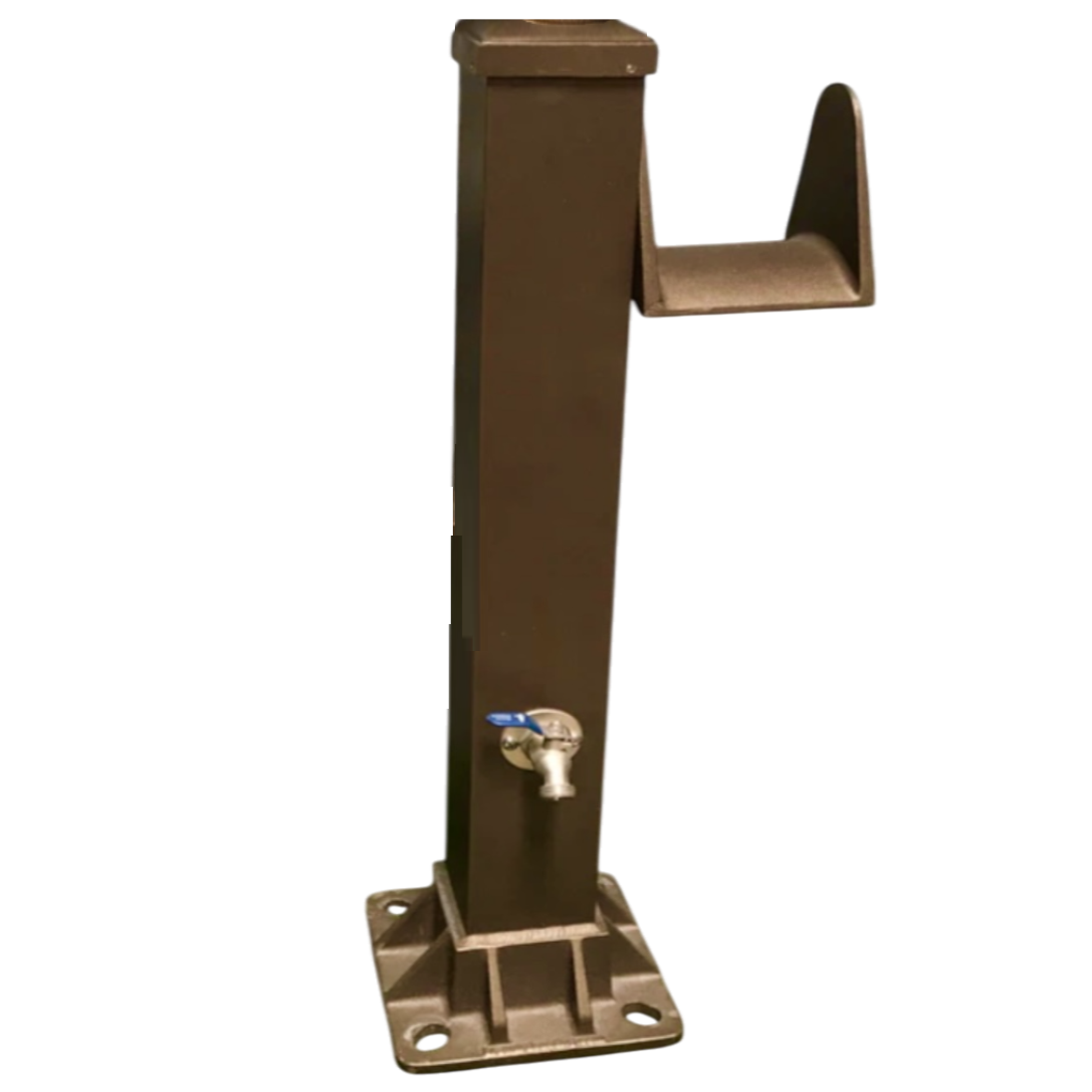 Aluminum Hose Station with Rusty iron finish hose station with 120V LED lighting

