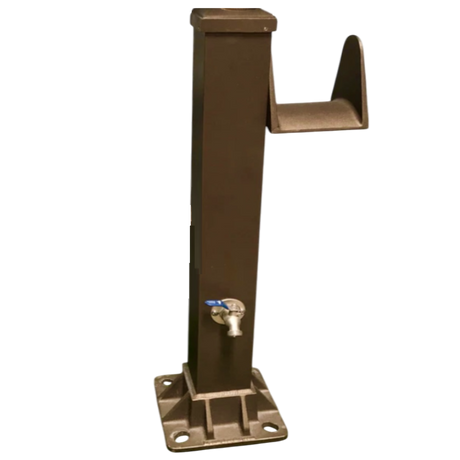Aluminum Hose Station with Rusty iron finish hose station with 120V LED lighting

