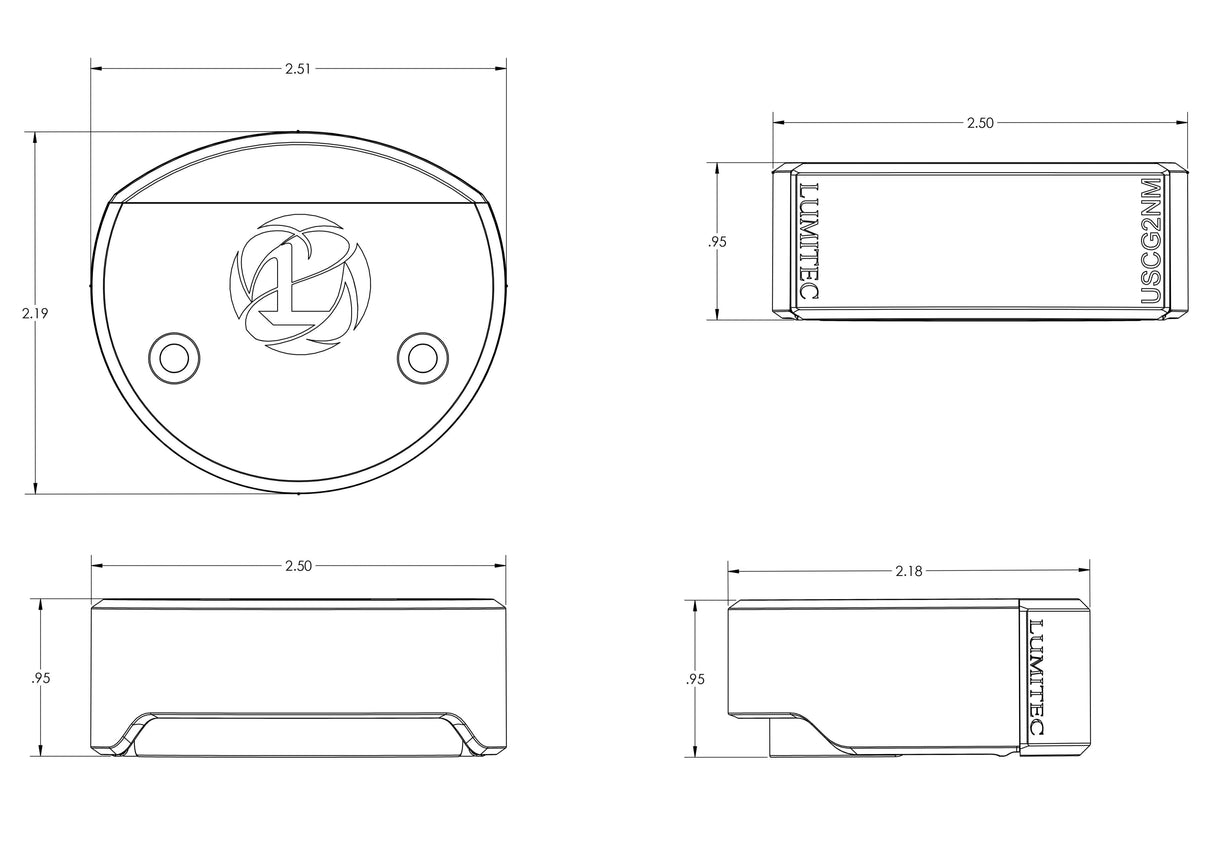101868  Close-up of Lumitec port red white LED navigation light with composite housing