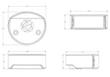 101868  Close-up of Lumitec port red white LED navigation light with composite housing