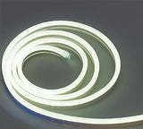5M ECLIPSE SNL100 RGB neon flex light on boat gunwale, Flexible dot-free RGB LED strip for marine curves, IP68 waterproof cool white 