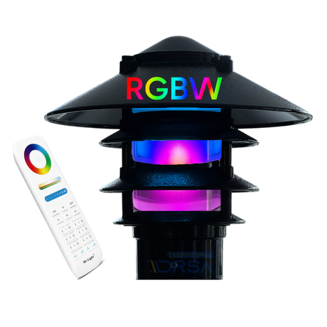 Pagoda Color-changing LED dock light with smart remote functionality

