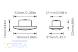  Imtra courtesy step light with IP65 rating diagram
