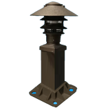 Rusty iron finish aluminum dock light for waterfront

