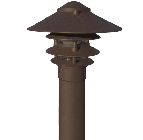 Rustic iron color  finish Pagoda 3" round Aluminum LED Dock Light 120V for Docks & Marinas