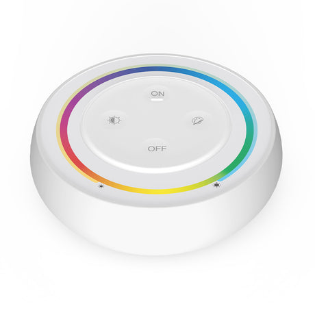 Battery-powered RGB+CCT LED controller with 30m range 