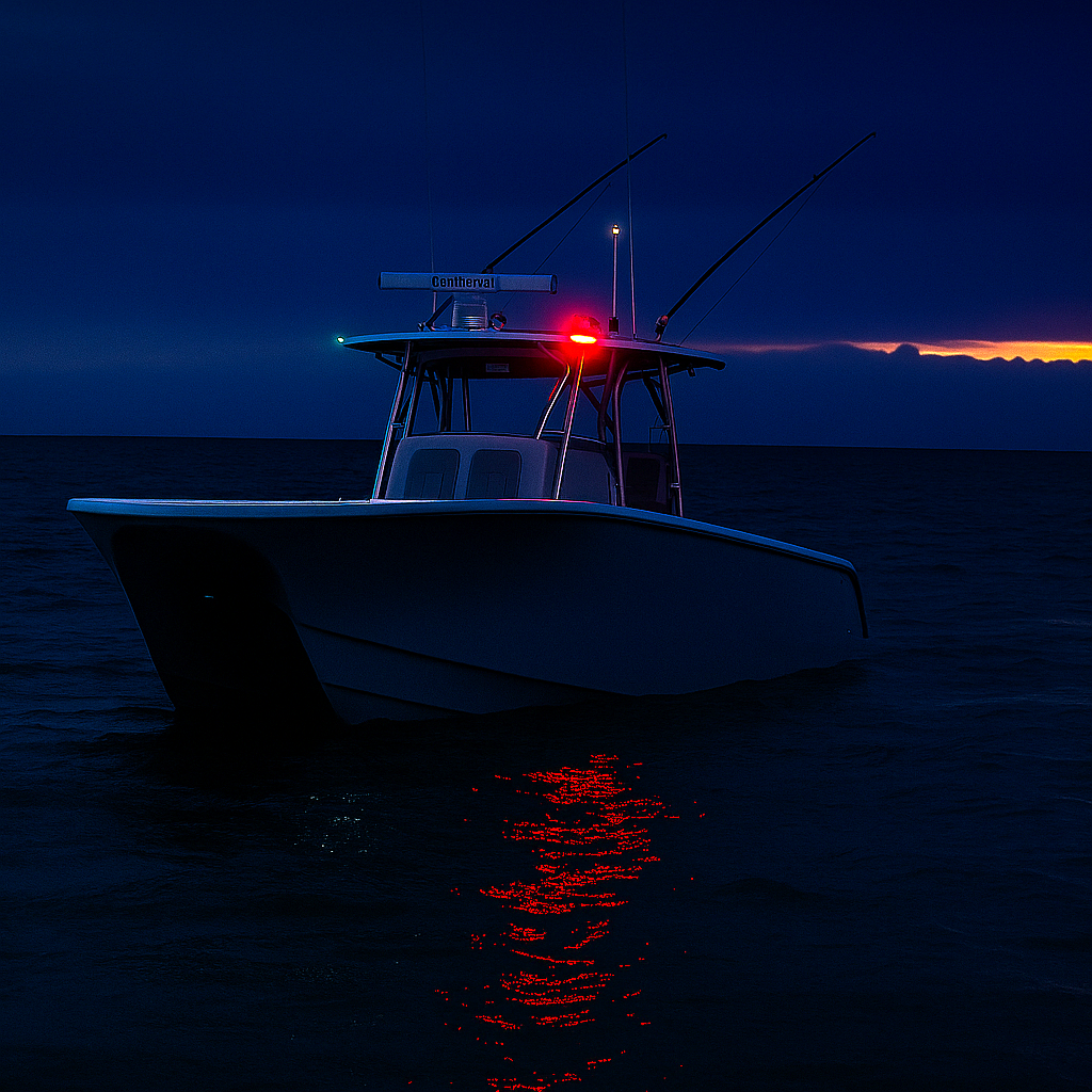 SI Seahunter Flush Mount LED Navigation Light, Port/Red or Starboard/Green