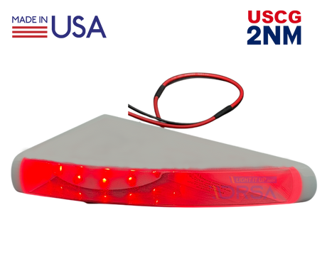 SI Flush Mount LED Navigation Light – Port/Red seahunter nav light at night