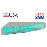 colse up of SI Flush Mount LED Navigation Light – STBD green led on seahunter center consoleno background
