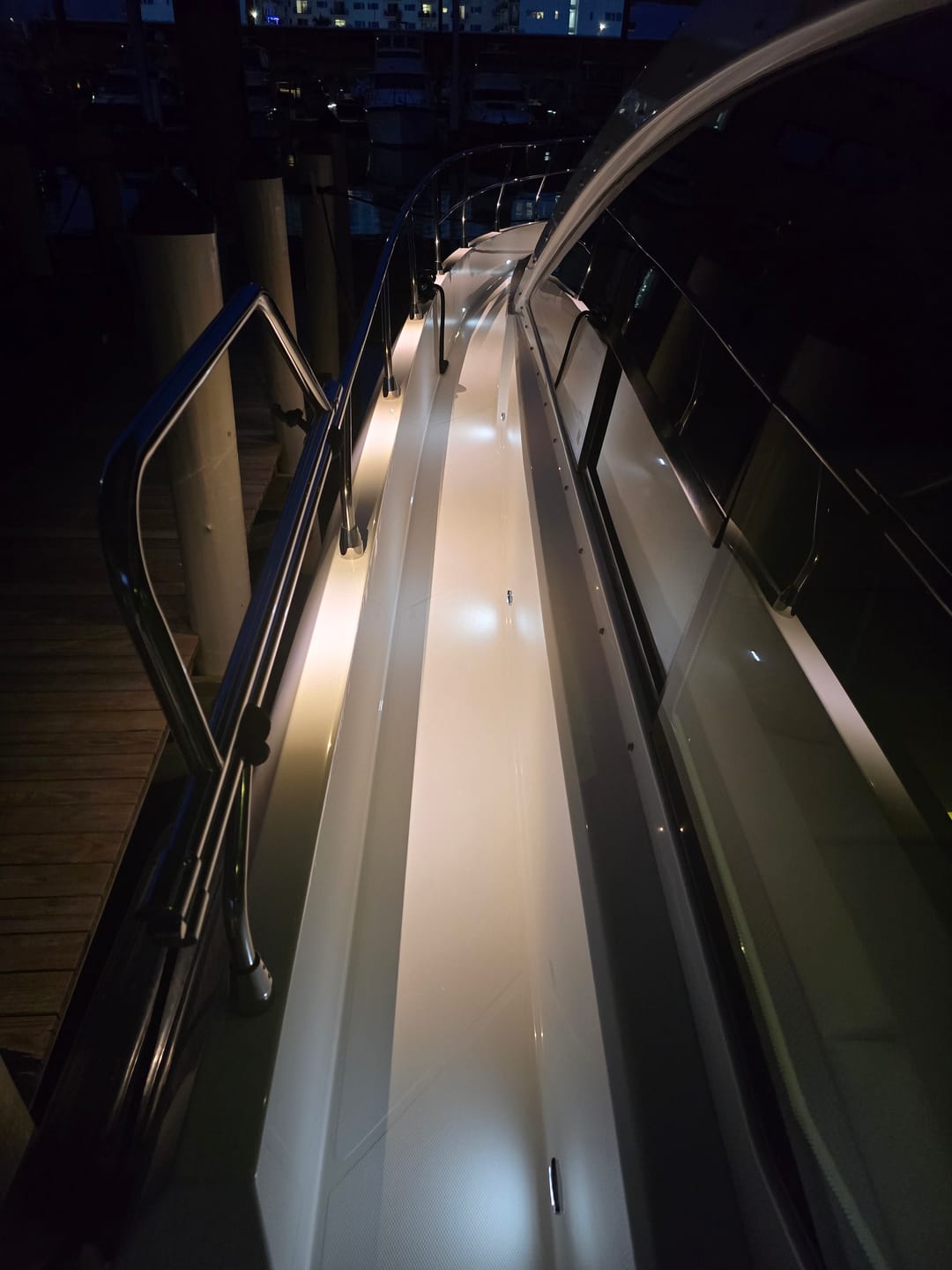 bullet lights installed on lazara yacht