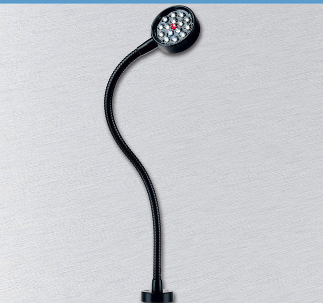 20 inch LED gooseneck boat light with red nightlight and soft-touch switch

