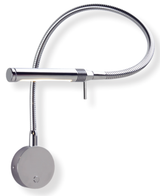 Rugen Reading/Chart LED Flex Light – Chrome, 500mm Bulkhead Mount, w/ Dimmer