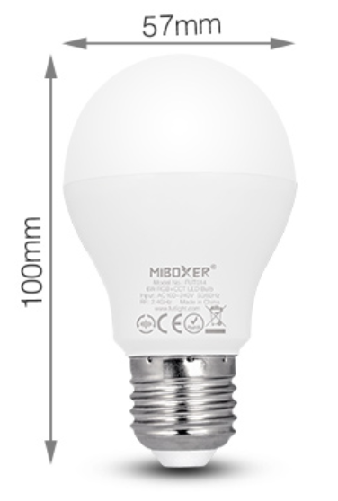 6W RGB+CCT Smart LED Bulb (FUT014) – 2.4GHz Wireless Control