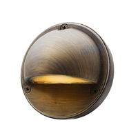Brass G4 12V Step Light Landscape Fixture with Wire
