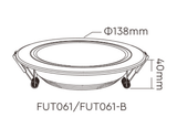 MiBoxer FUT061 RGB+CCT Smart Downlight size diagram

