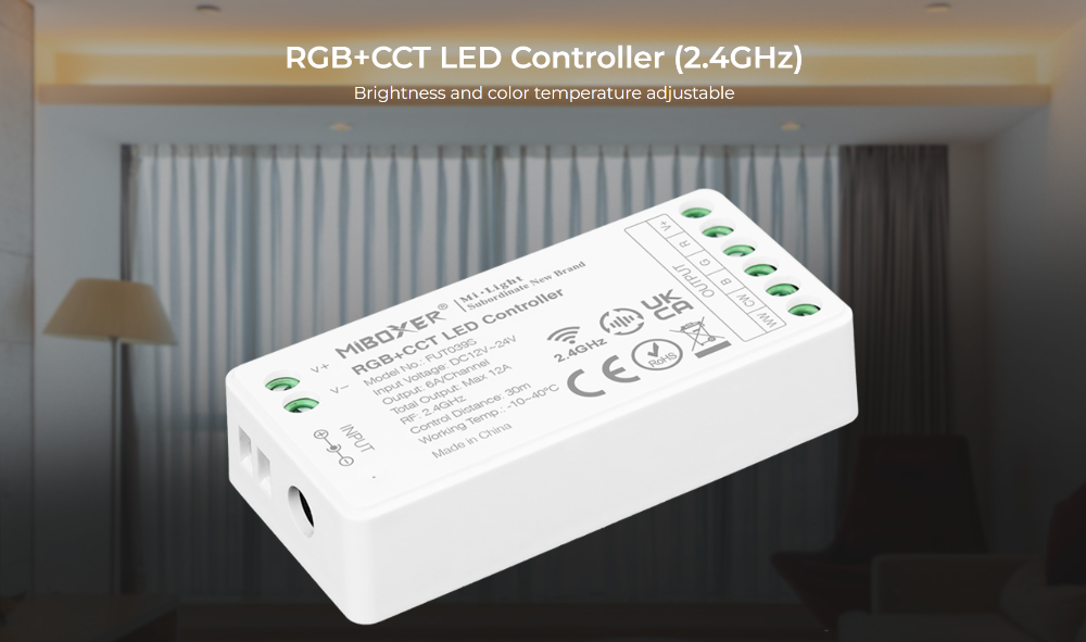 Smart wireless controller for 12V–24V LED lights

