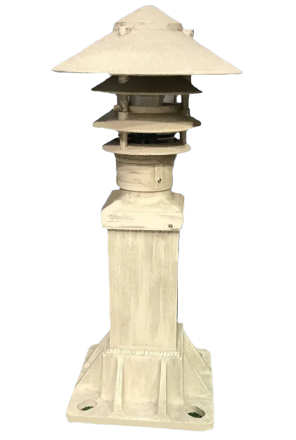 Verde finish aluminum dock light with LED bulb

