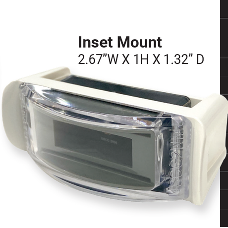 White Lumitec Contour inset LED lights dimentions 

