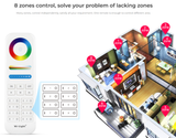 Wireless LED lighting controller for home or commercial smart lighting 8-zone RGB+CCT LED