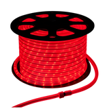3/8 inch red LED rope light roll in 120V AC no background

