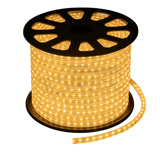 3/8 inch warm white LED rope light roll in 120V AC no background
