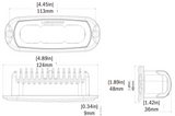 Marine-grade RGBW flood light for boats by Lumishore diagram
