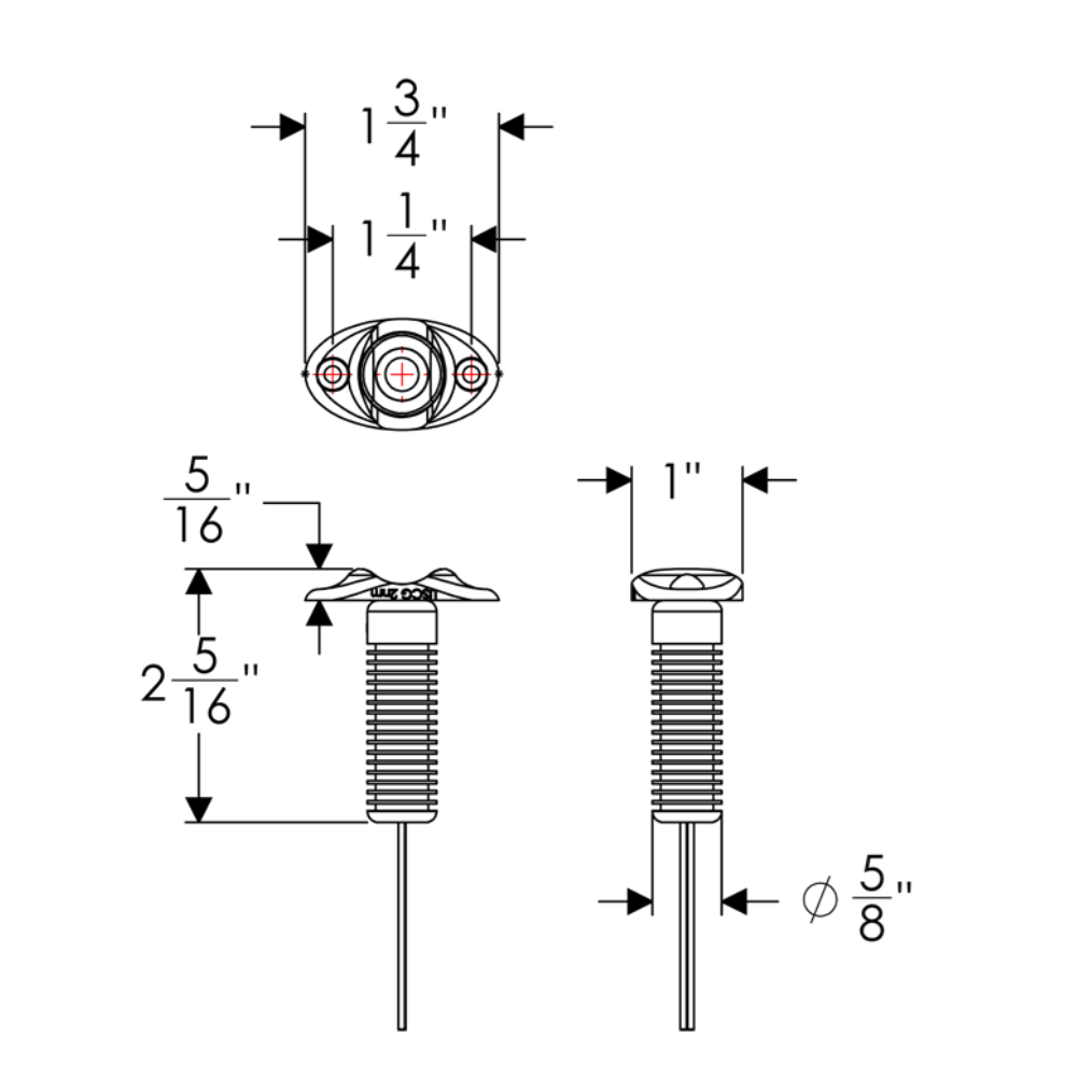 TACO Surface Mount LED Side Navigation Light Set - 1-3/4" [F38-6610D]