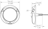 SeaBlaze X3 Spectrum underwater light, 7,000+ lumens, solid bronze install diagram