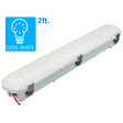 Tri-Proof Utility LED Vapor Tight Fixture – 2ft. cool white no background