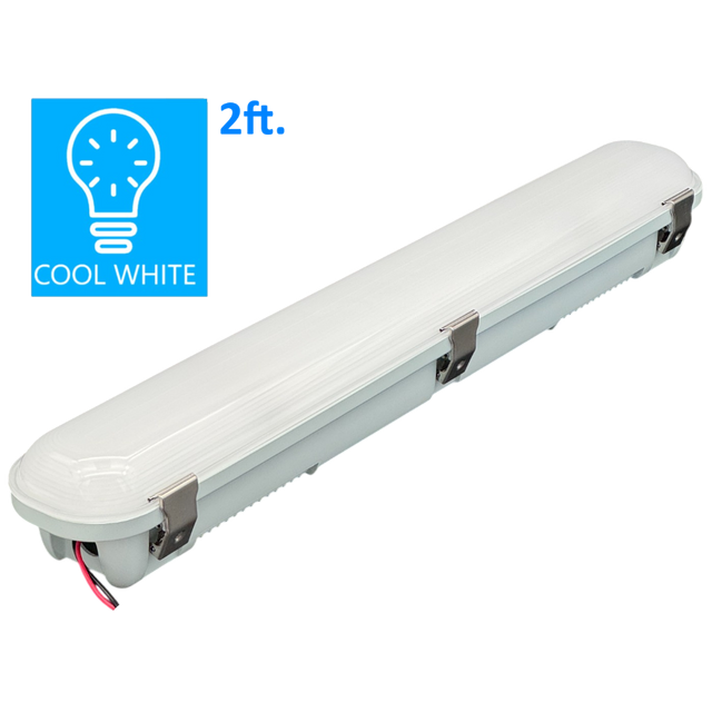 Tri-Proof Utility LED Vapor Tight Fixture – 2ft. cool white no background