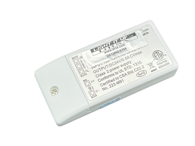 Wizard 12-24V Dimmable LED Driver – 12W, 24VDC Output, AC to DC Power Supply class 2 power supply

