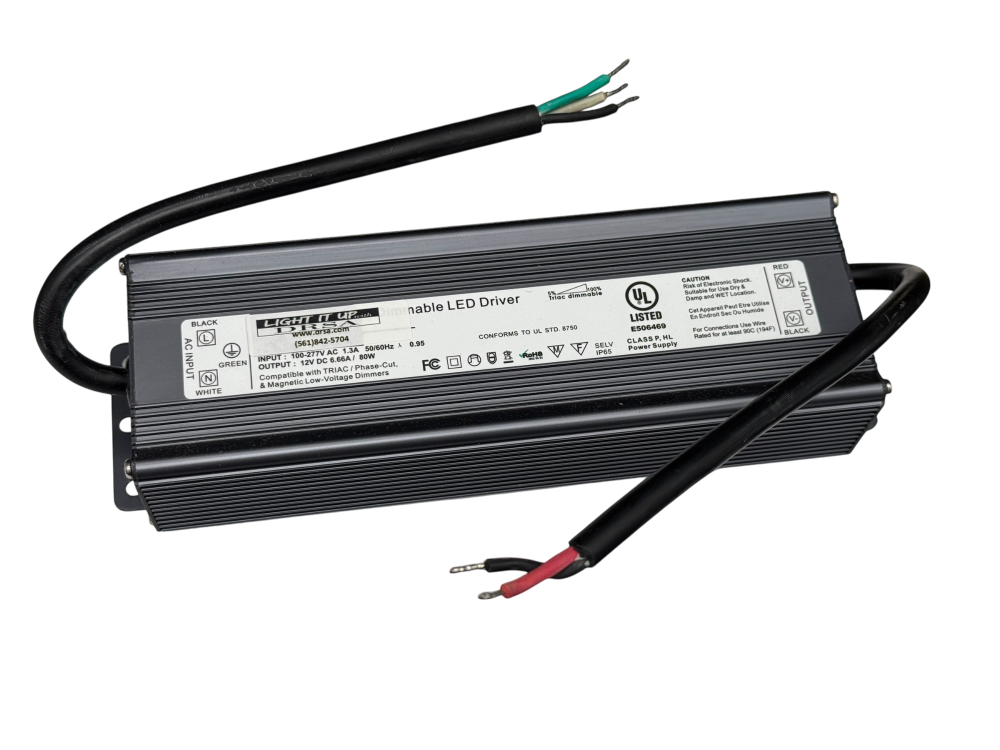 "Wizard 80-12V LED Driver – 80W dimmable LED power supply for boats and homes